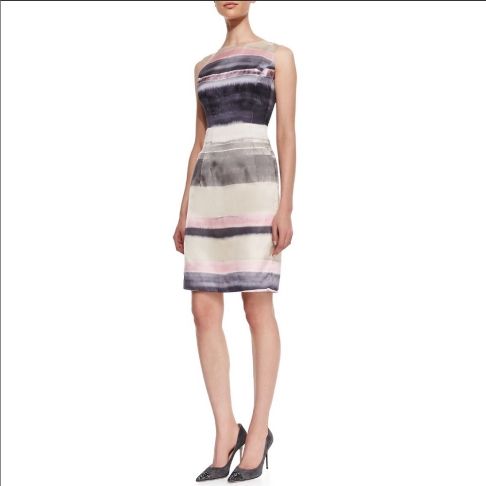 LaFayette 148 Evelyn stripped silk dress